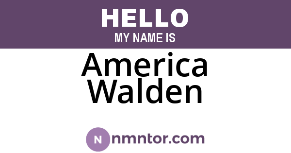 America Walden