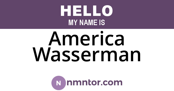 America Wasserman