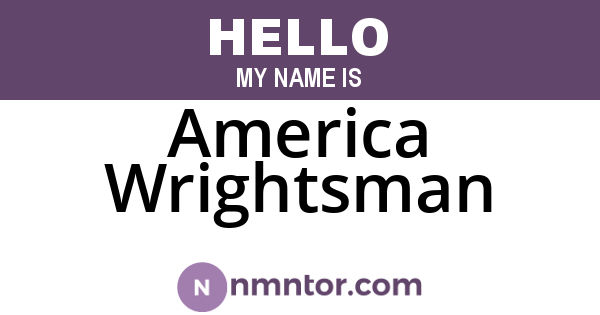 America Wrightsman