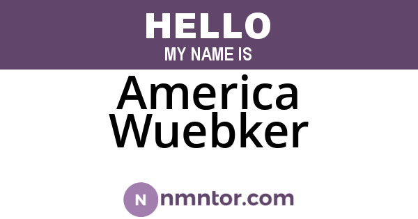 America Wuebker