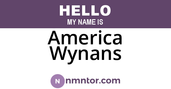 America Wynans