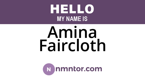 Amina Faircloth