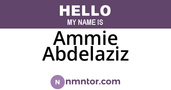 Ammie Abdelaziz
