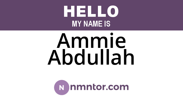 Ammie Abdullah