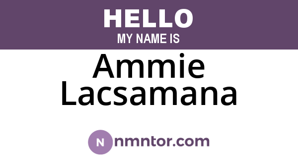 Ammie Lacsamana
