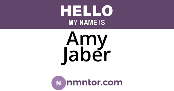 Amy Jaber