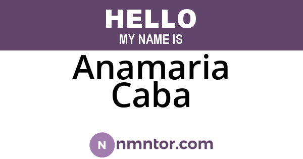 Anamaria Caba