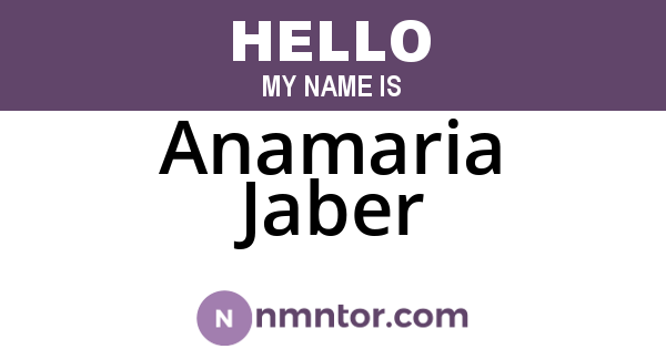 Anamaria Jaber