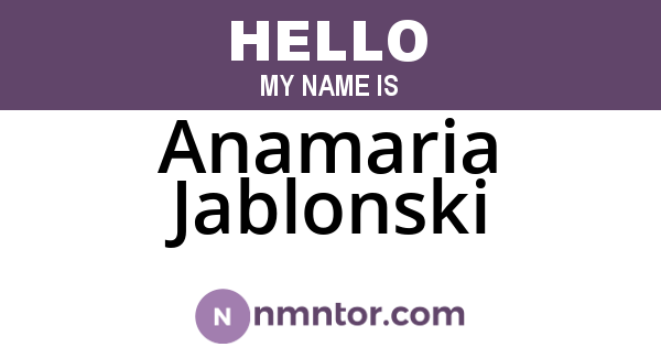 Anamaria Jablonski