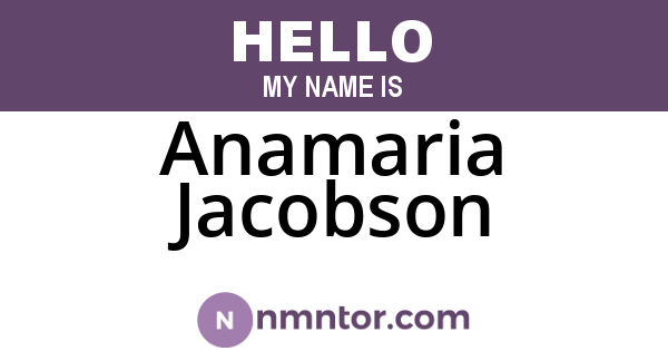 Anamaria Jacobson