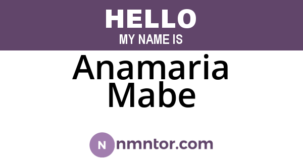 Anamaria Mabe