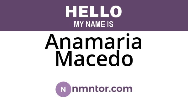 Anamaria Macedo