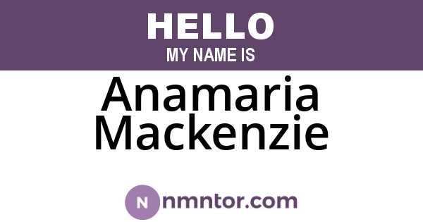 Anamaria Mackenzie