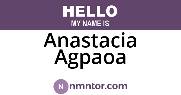 Anastacia Agpaoa