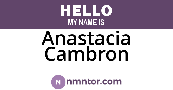 Anastacia Cambron