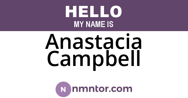 Anastacia Campbell