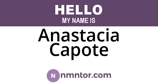 Anastacia Capote