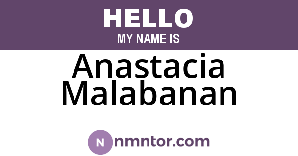 Anastacia Malabanan