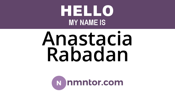 Anastacia Rabadan