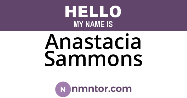 Anastacia Sammons