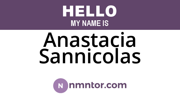 Anastacia Sannicolas