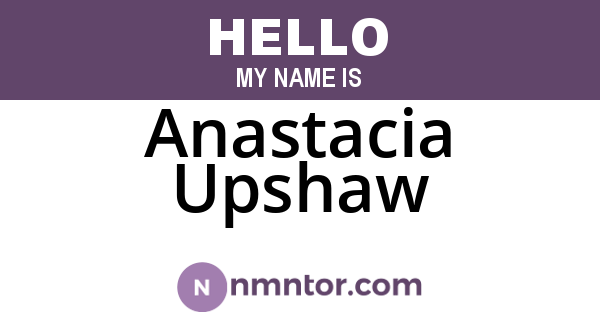Anastacia Upshaw