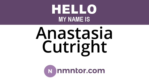 Anastasia Cutright