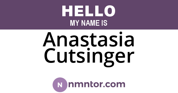 Anastasia Cutsinger