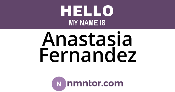 Anastasia Fernandez
