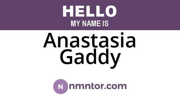 Anastasia Gaddy
