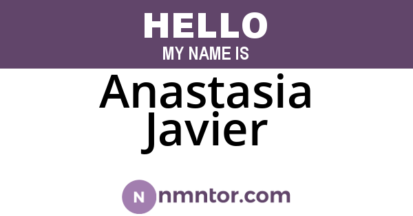 Anastasia Javier