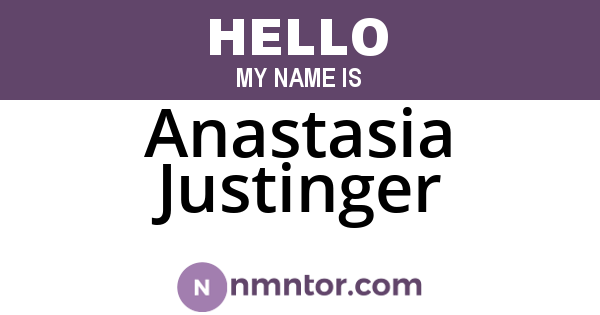 Anastasia Justinger