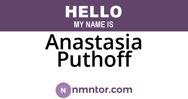 Anastasia Puthoff