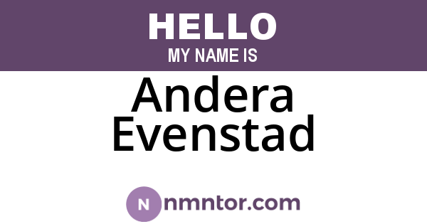 Andera Evenstad