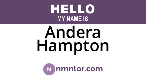 Andera Hampton