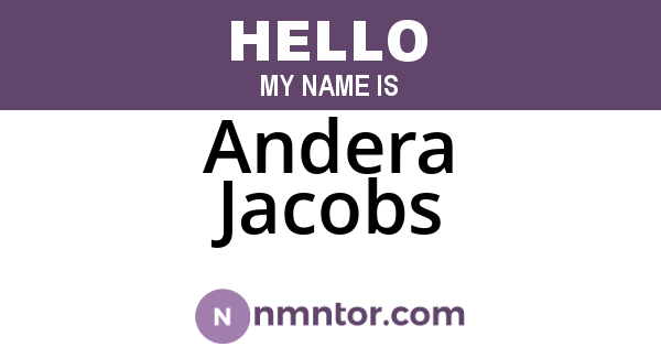 Andera Jacobs