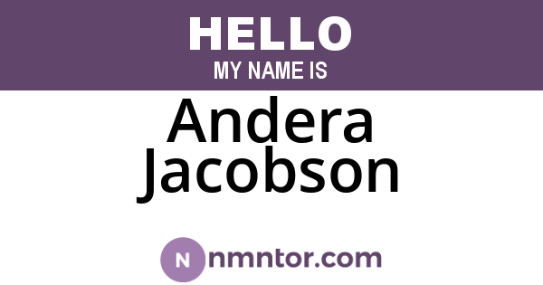 Andera Jacobson