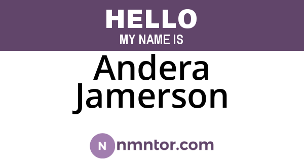 Andera Jamerson