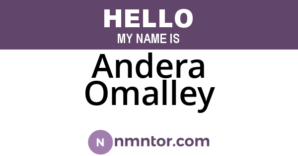 Andera Omalley