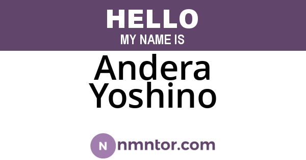 Andera Yoshino