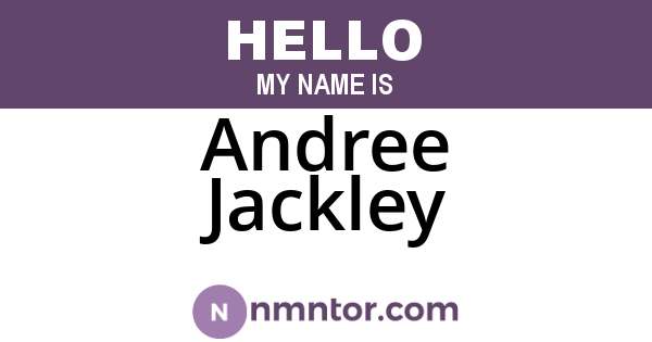 Andree Jackley