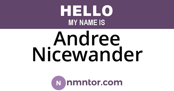 Andree Nicewander