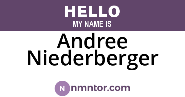 Andree Niederberger