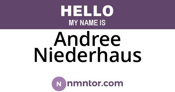 Andree Niederhaus