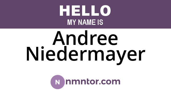 Andree Niedermayer
