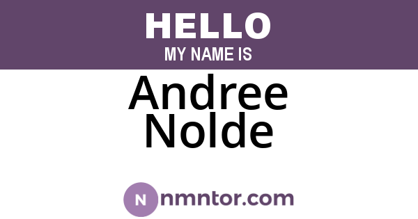 Andree Nolde