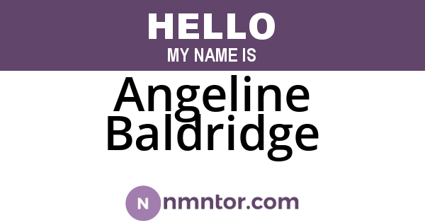 Angeline Baldridge