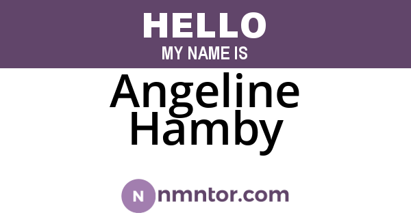 Angeline Hamby