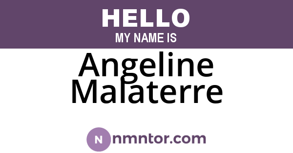 Angeline Malaterre