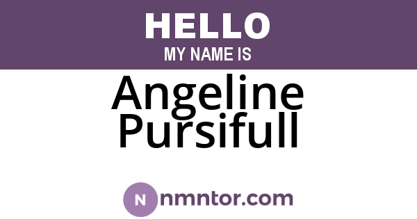 Angeline Pursifull